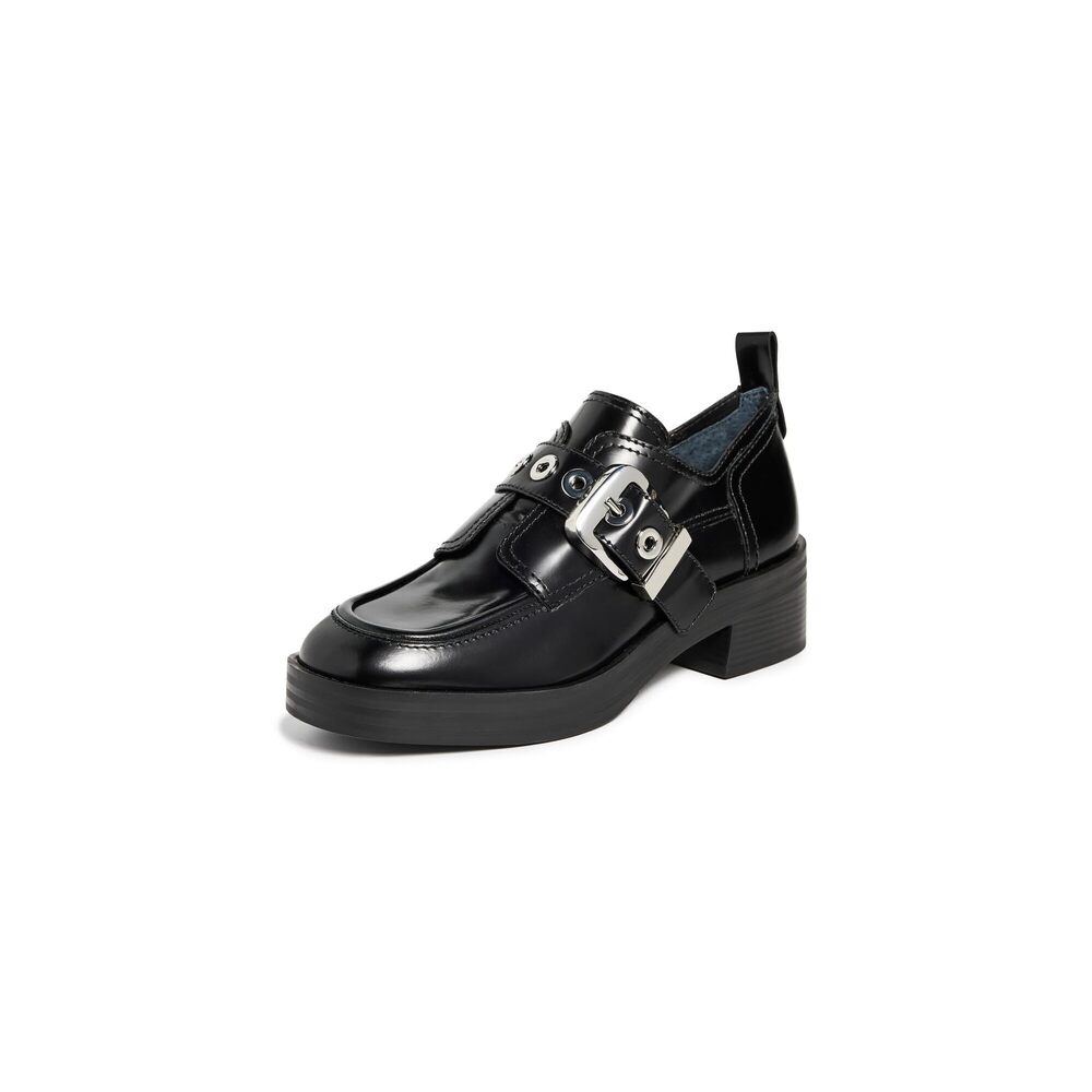 Larroude Stewart Women's Oxford Black Leather Black 6 Rtl: $350.00